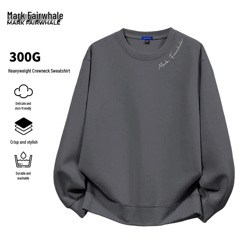 MARK FAIRWHALE Men's American Style Crew Neck Sweatshirt