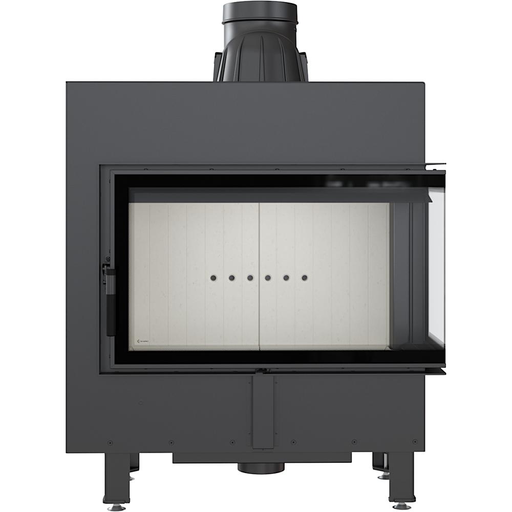 Steel Fireplace KRATKI LUCY Right 14 kW Ø 200
