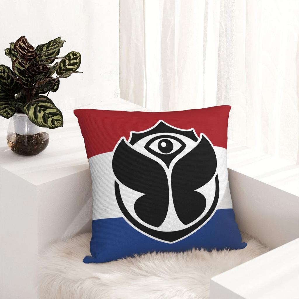 Tomorrowlandd Flags Pillow Case Belgian Electronic Dance Cushion Cover Vintage Polyester Decorative Pillowcase For Seat 45*45Cm