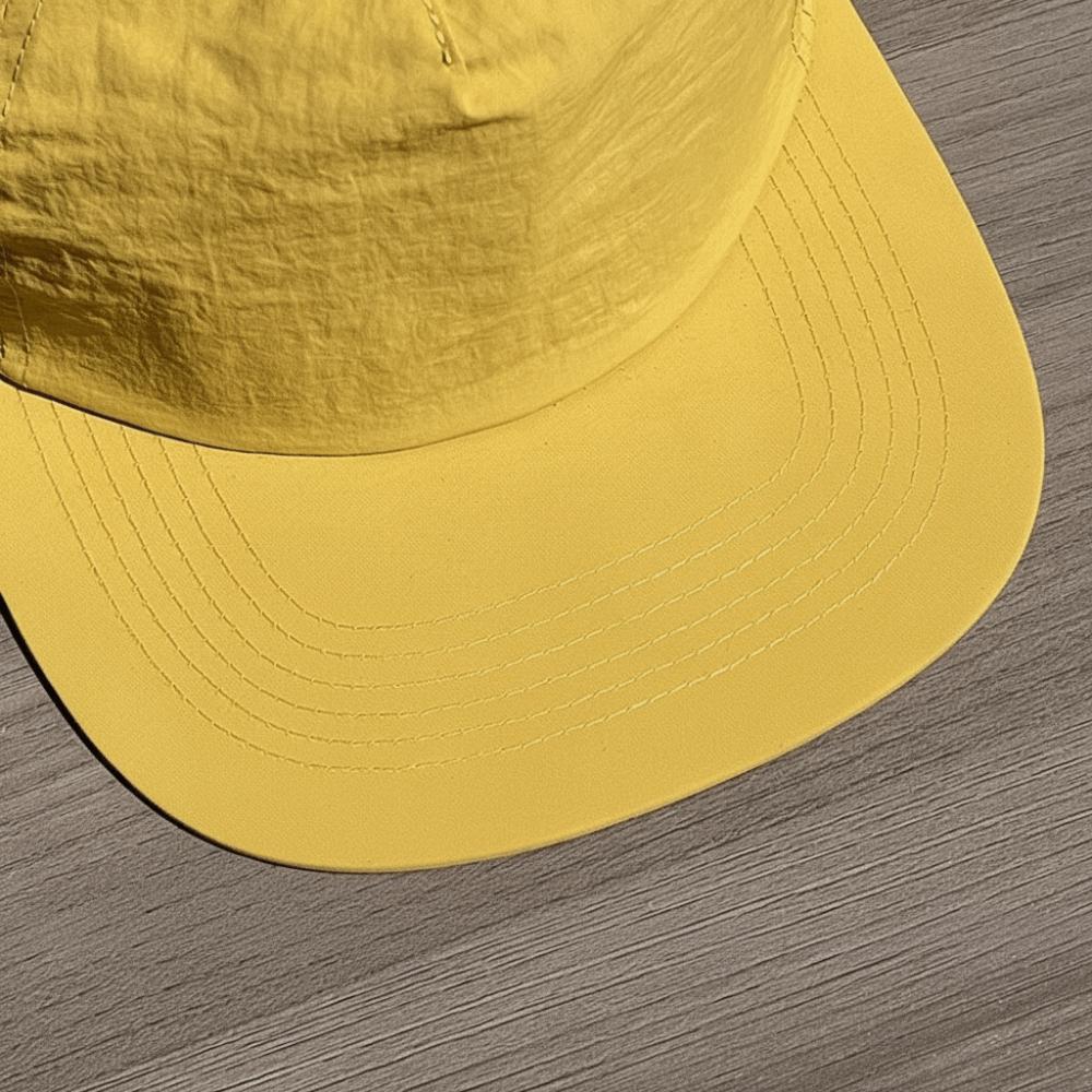 Solid Color 5 Panel Peaked Hat Quick Drying Snapback Cap Sun Protection Hat  for Men and Women