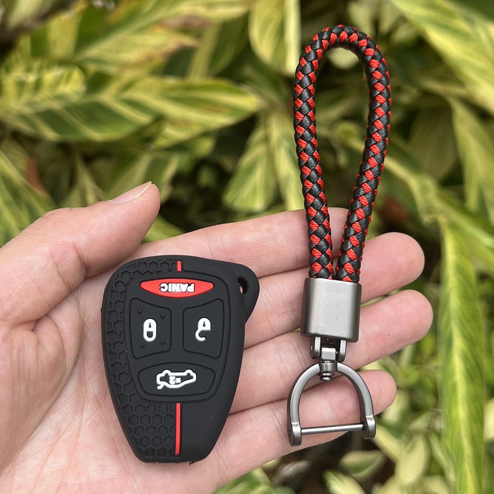 Silicone Car Key Case for Dodge Jeep Commander Grand Cherokee Wrangler Chrysler Aspen 300 Liberty Pacifica Sebring Aspen Magnum