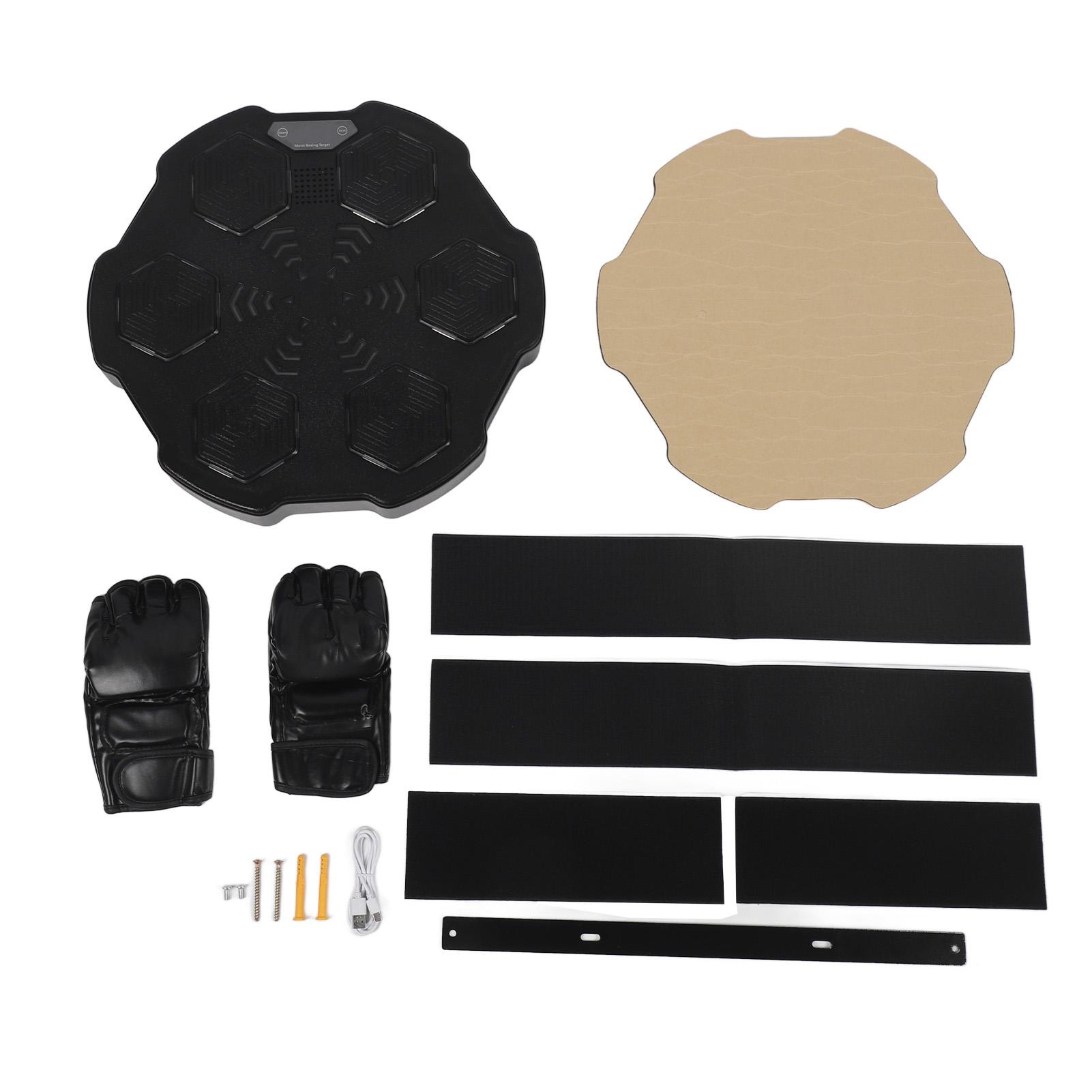 Electronic Music Boxing Machine with Boxing Gloves Wall Mounted Rechargeable Smart Music Boxing Target with Digital Screen