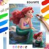 The Little Mermaid Ariel Oil Painting by Numbers Art Kit. Handmade Diy Painting Home Decoration Gifts