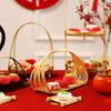 Bamboo Woven Fruit Basket Serving Trays Decor Food Storage for Home Kitchen Picnics Vegetable Storage Snack Organizer Stand