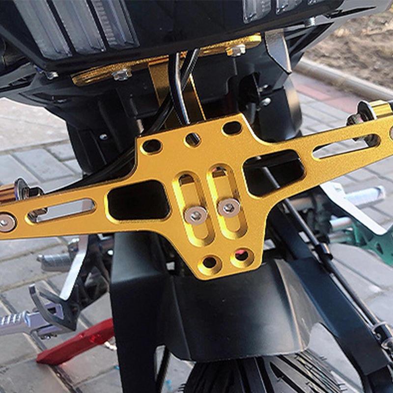Motorcycle License Plate Bracket License Plate Holder Bracket Aluminum Alloy Construction Refitting Accessory For Quick