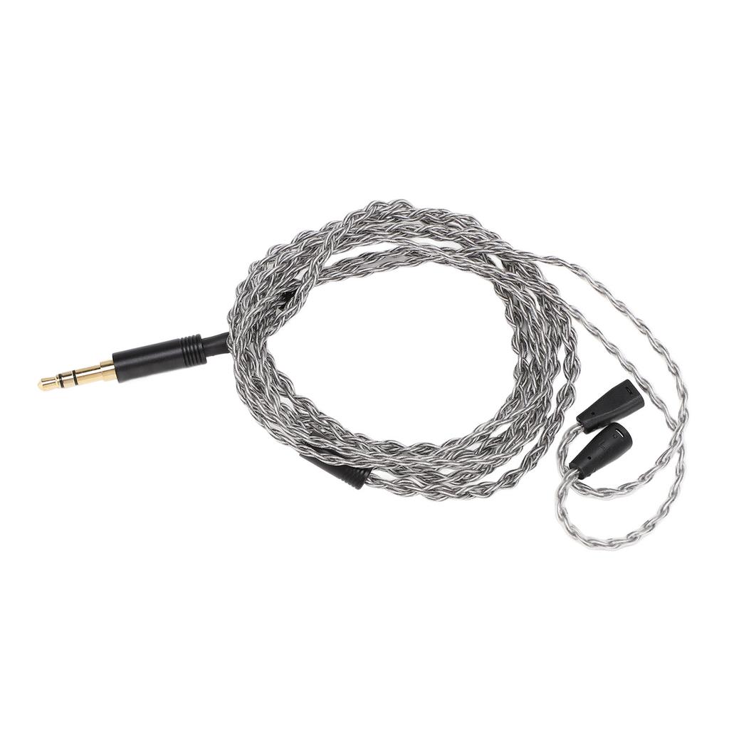 Earphone Cable Replacement Silver Plated Copper 3.5mm Stereo Plug Headphone Sound Wire 1.2m for IE80 IE8i IE80i IE8