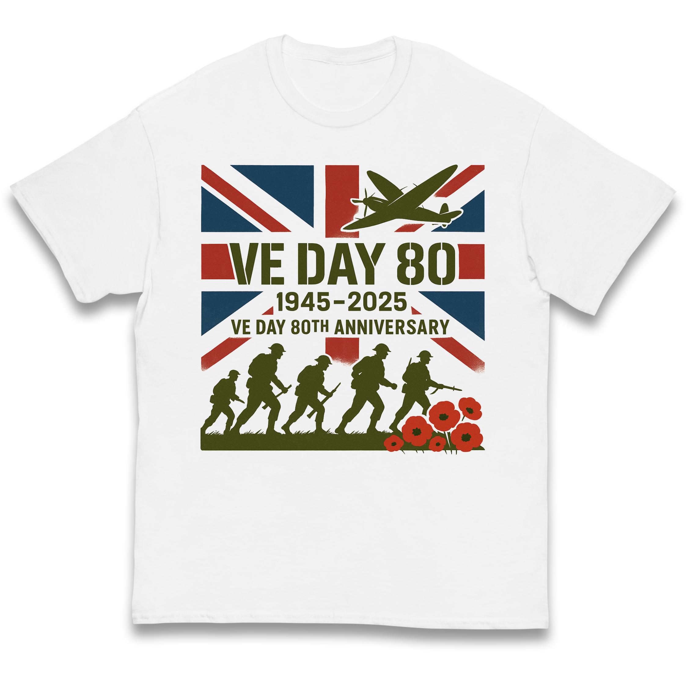 VE Day 80th Anniversary 1945-2025 kids t shirt 100