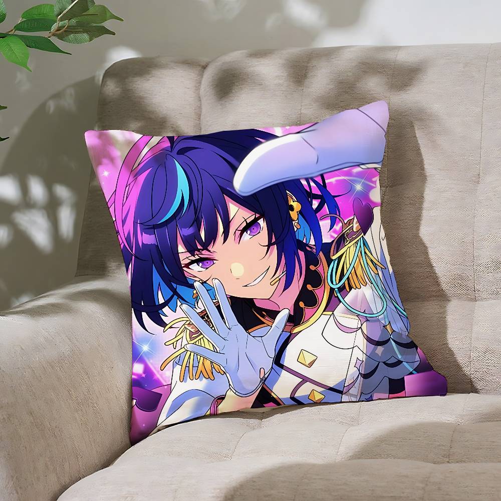 Ensemble Stars Pillow Case Throw Pillow Cover Nordic Vintage Style Cushion Covers Home Living Room Sofa Couch Seat Decor