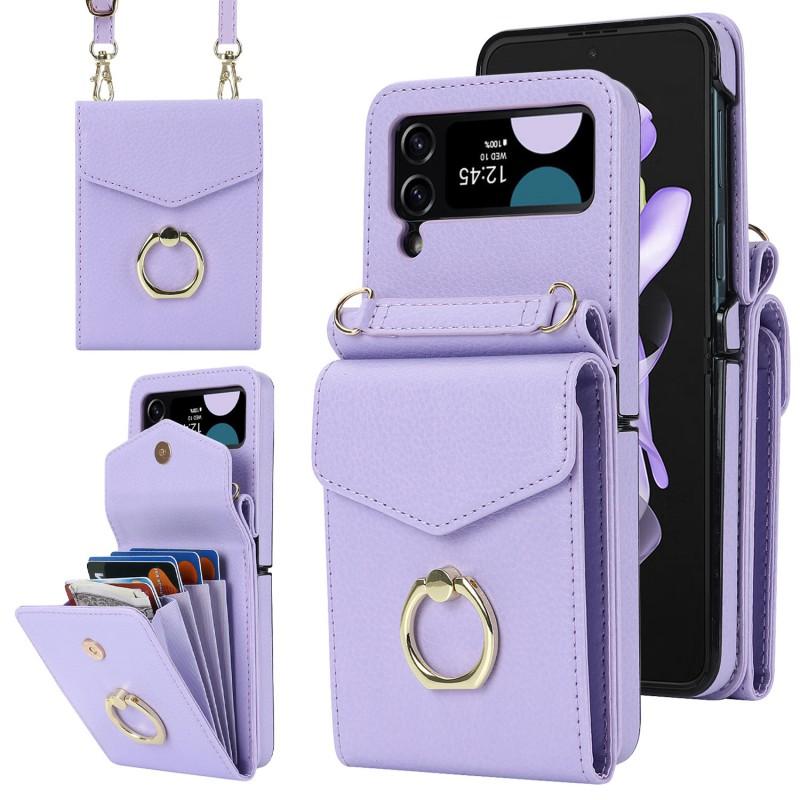 Foldable Phone Case Galaxy Z Flip 8 7 6 5 4 3 Moto Razr 40 50 60 Ultra OPPO Find N2 P50 Pocket Crossbody Strap