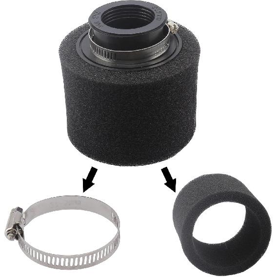 Universal 38mm 39mm 40mm Black Double Foam Pod Performance Filter for 50cc - 90cc 110cc 125cc ATV Quad Scooter Go Kart Moped Pit Dirt Super Bike