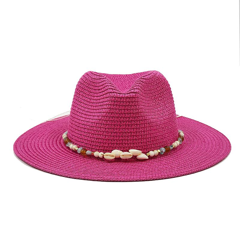 Summer Straw Hat Fashion Simple Hat For Men Women Wide Brim Jazz Hat Casual Classic Sun Hat Foldable Travel Beach Hat