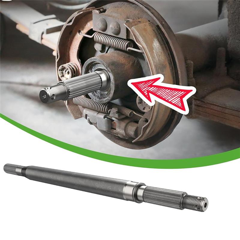 Rear Spline Axle Shaft Replacement For EZGO RXV Golf Cart-Golf Cart Passenger Side With Bearing Seal Kit 620341 614209 Part