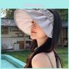 Summer Wide Brim Sun Hat With Foldable Design For Women Outdoor Sun Protection