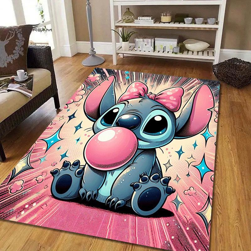 1pc Stitch Pattern Area Rug Soft Flannel Floor Mat for Living Room,Office,Bedroom and Carpet,Sofa Coffee Table Floor Mat