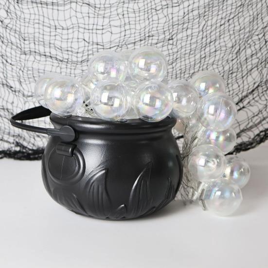 Lighted Witch Cauldron Set DIY Bubbling Witch Cauldron Set with Lights Indoor Witch Cauldron Centerpiece for Hocus Pocus Halloween Party Decor