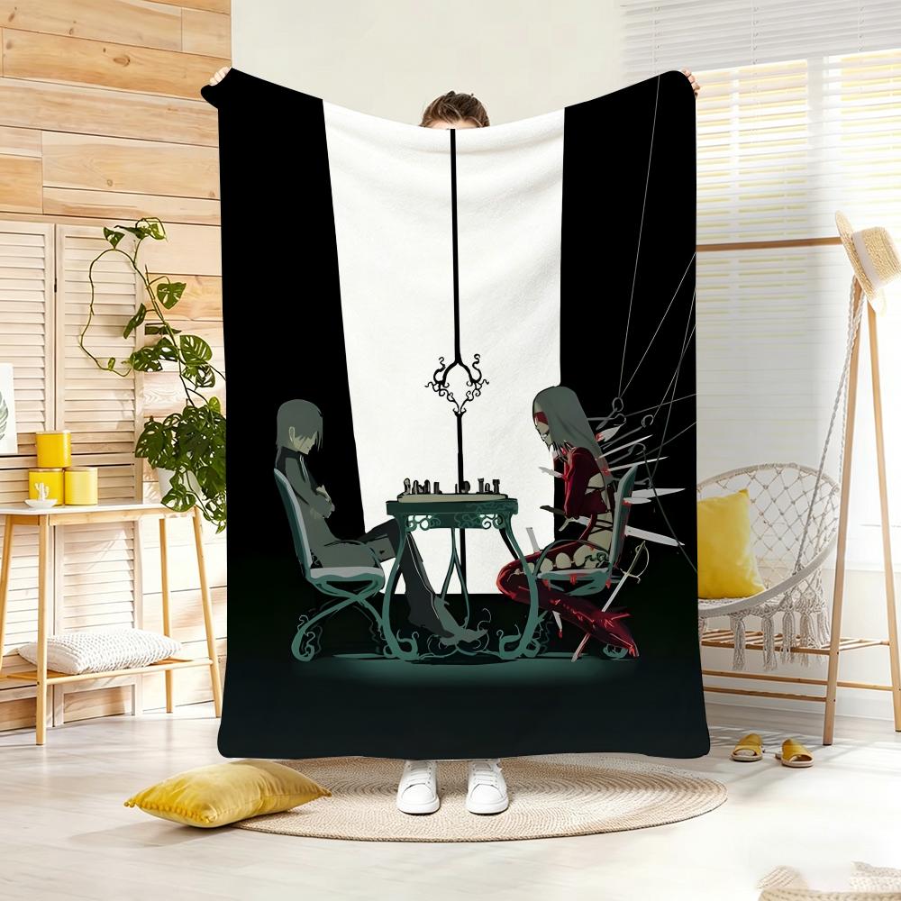 Dark Fantasy Anime M-Mnemosynes Throw Lightweight 240G Flannel Blanket Soft Skin-Friendly For Summer Cooling