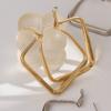 2pair Gold Sliver Color Square Hoop Earrings for Women Punk Geometric Huggies Earing Bijoux Hip Hop Party Jewelry Set Trend Gift