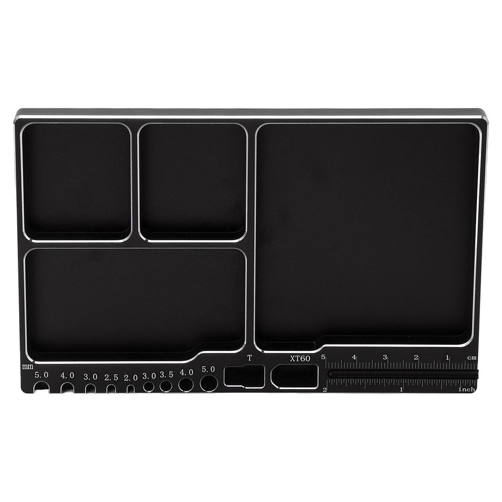 Magnetic Screw Tray Aluminium Alloy Magnetic Adsorption Widely Used Magnetic Parts Tray with Magnetic Pad for RC Repair