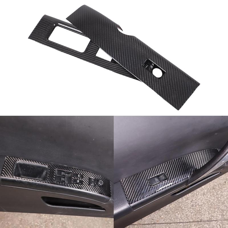 For Nissan 350Z 2003-2006 Real Carbon Fiber Car Window Lift Switch Cover Car Interior Modification Accessories RHD