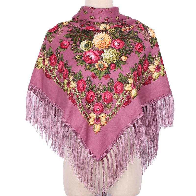Foulard quadrato da donna 90x90 stile etnico - Fazzoletto da testa e scialle con stampa Xinjiang più venduto