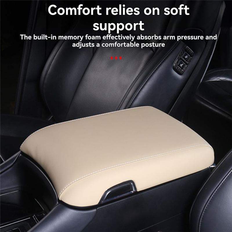 Center Console Armrest Cushion Storage Box Cover For Toyota Alphard/Vellfire 30 Series Armrest Lid Cover Off-White