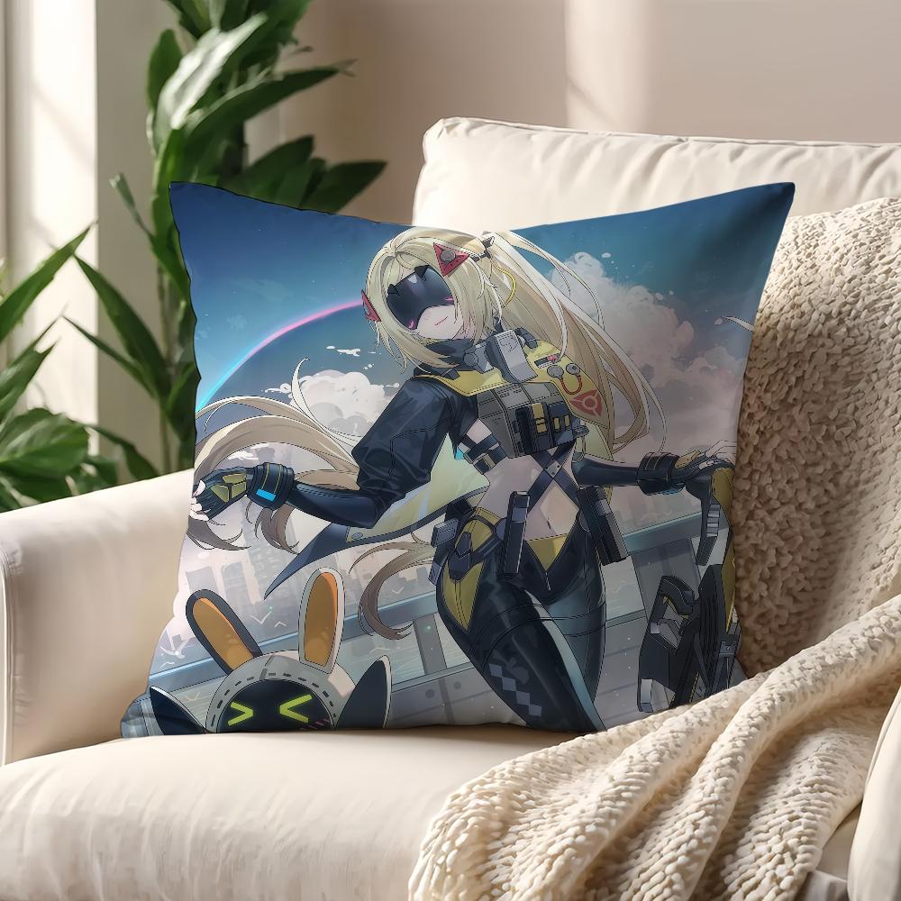 Game Trigger Zenless Zone Zero Game Cushion Cover Pillow Cover Decoration Room Home Sofa Living Office Car Nordic Simplicity