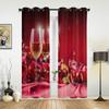 Pink Rose Flower Butterfly Curtains for Bedroom Living Room Drapes Kitchen Children's Room Window Curtain Modern Home Decor