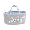 Cotton Rope Woven Storage Basket With Handles For Baby Care And Home Organization