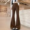 Women's High Waist Black Flare Suit Pants