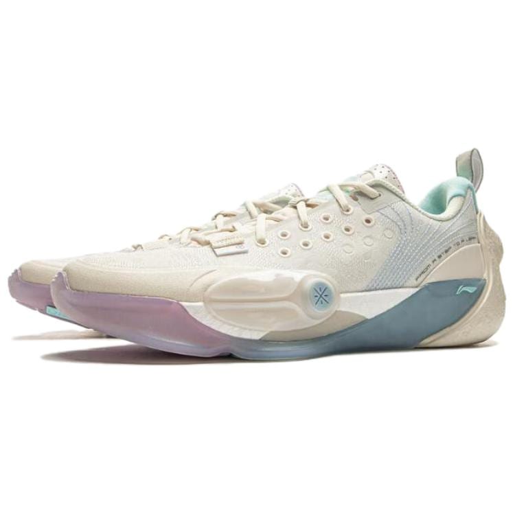 Li Ning All City 13 Niedrige Basketballschuhe Herren Weiß Blau ABAV017-1