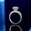 Labor Moissanite D Farbe 18K Weiß Gold 925 Sterling Silber Vier Krallen Ring High-End-Mode Hochzeit Braut Edelstein ringe