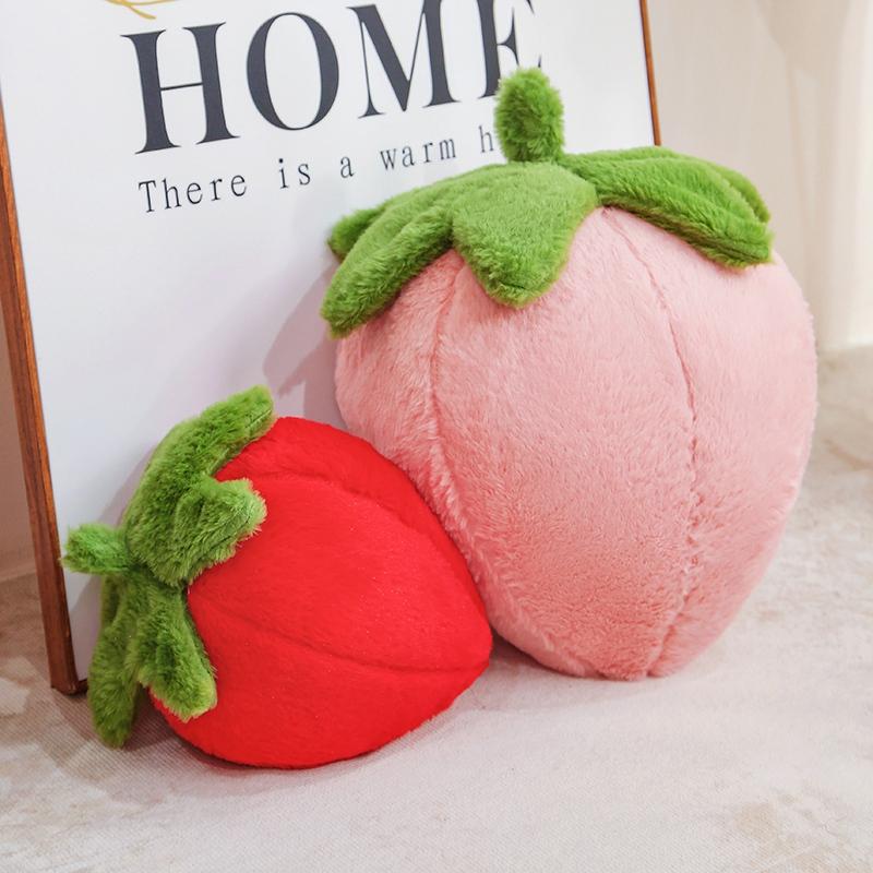1pc 23/35cm Strawberry Pillow Plush Toy Handmade Doll Cartoon Anime Cute Cushion Home Decoration Children's Birthday Gift Toy