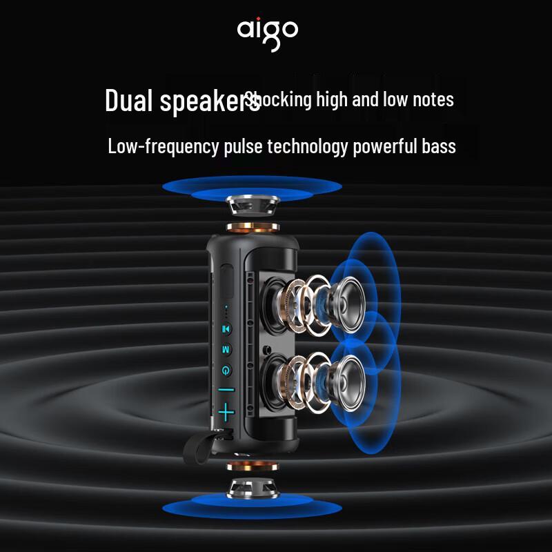 Aigo T39 Portable Bluetooth Speaker CN plug (adapter included)