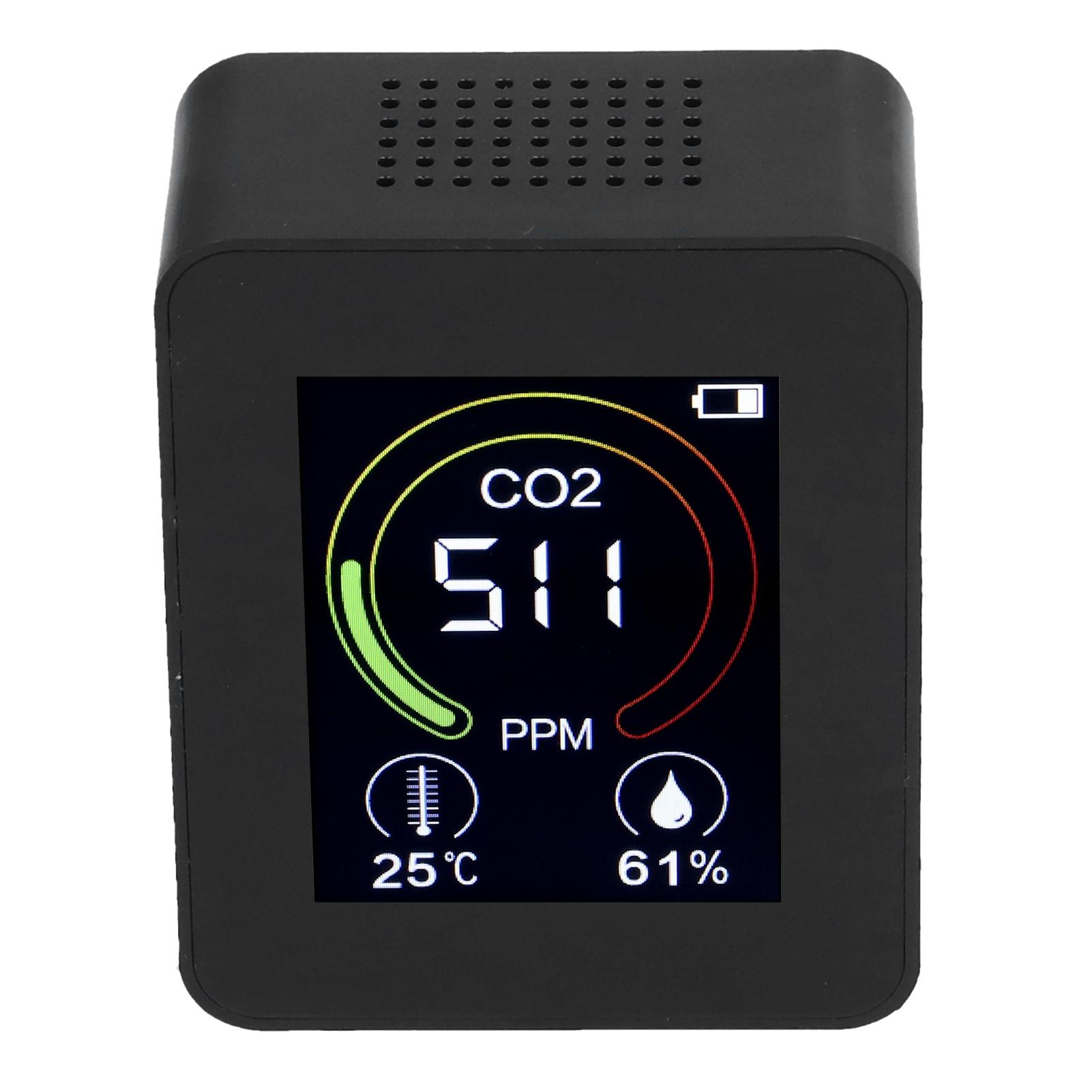 ZNAZ2CO1 3 in 1 Smart Carbon Dioxide Detector Multifunctional Infrared Quality Monitor(White )
