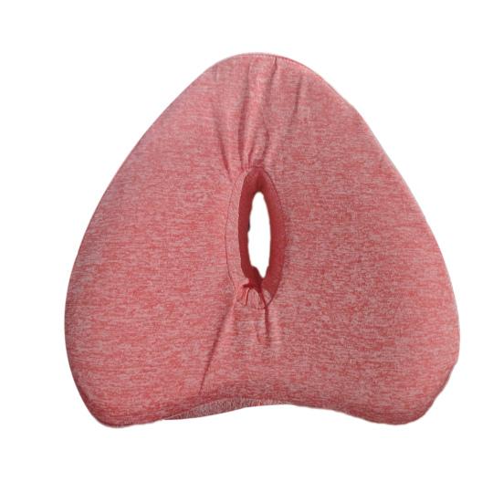 Подушка для ног и коленей Подушка для ног из пены с эффектом памяти с эластичным ремешком Эргономичная подушка для коленей с моющимся чехлом для спящих на боку Успокаивающая облегчение боли розовый