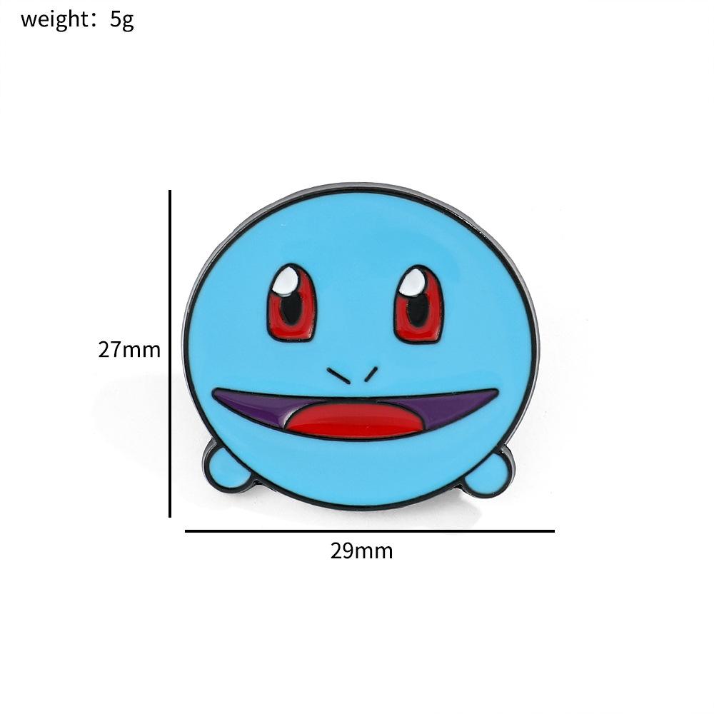 Cute Big Head Pokémon Brooch Pokémon Metal Badge Pikachu Fatty Squirtle