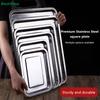 Stainless Steel Rectangular Food Trays Set - Reusable Kitchen Trays for Baking, Food Storage & Catering (Assorted Sizes)