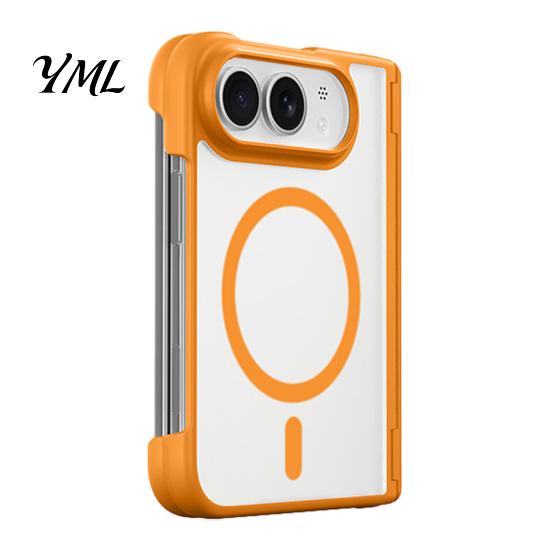 Hard PC Cellphone Cover Magnetic Phone Case for iPhone-Duo, Shockproof Folding Non Slip Protective Cover, Professional Mobile Shell, Accessories
