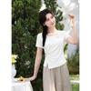 Lu Xiangnan Women's Apricot Short-Sleeve T-Shirt