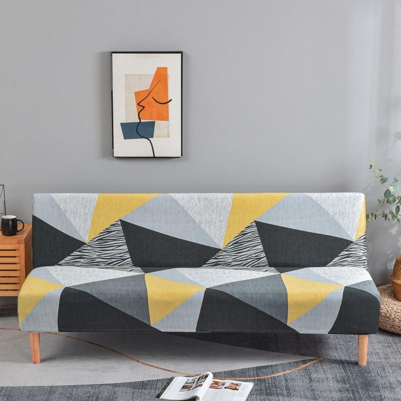 Stretch Futon Cover Armless Sofa Covers Sofa Bed Covers Couch Cover Sofa Slipcover Furniture Protector With Elastic Bottom 1Pc
