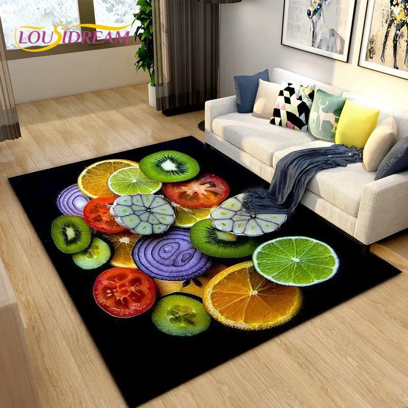 Fruits Series Kitchen Area Rug Carpet for Living Room Bedroom Playroom Sofa decor home Non-slip rug Floor Mat Soft