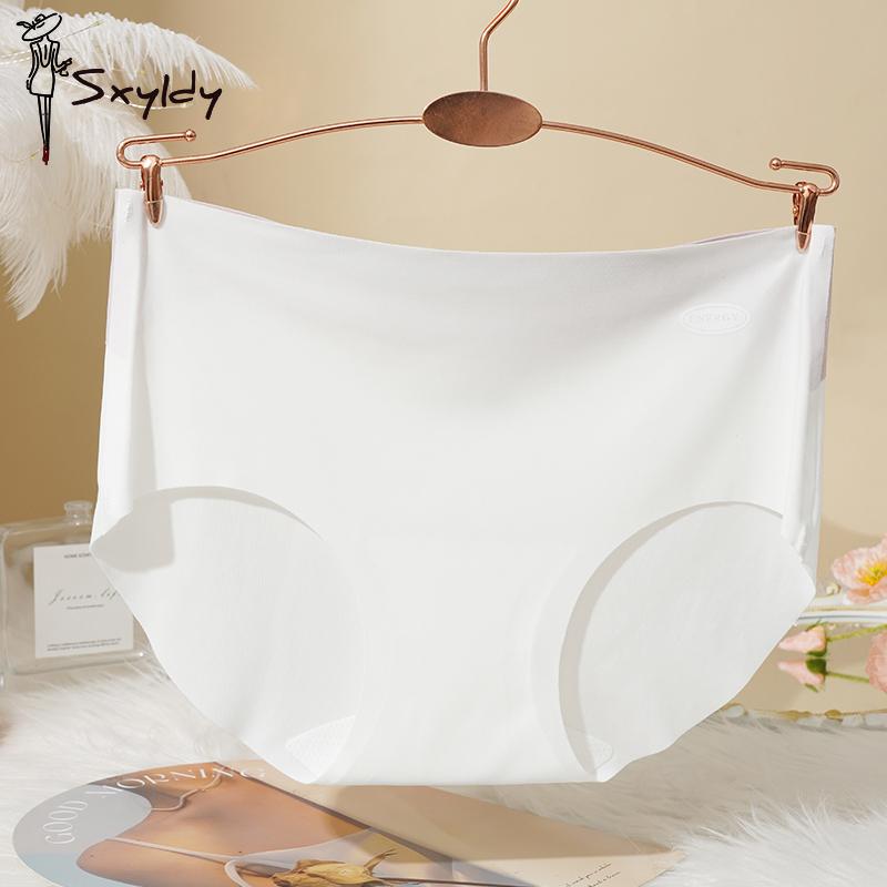 Women Sports Seamless Panties Ice Silk Underwear Breathable Elongated Crotch Lingerie
