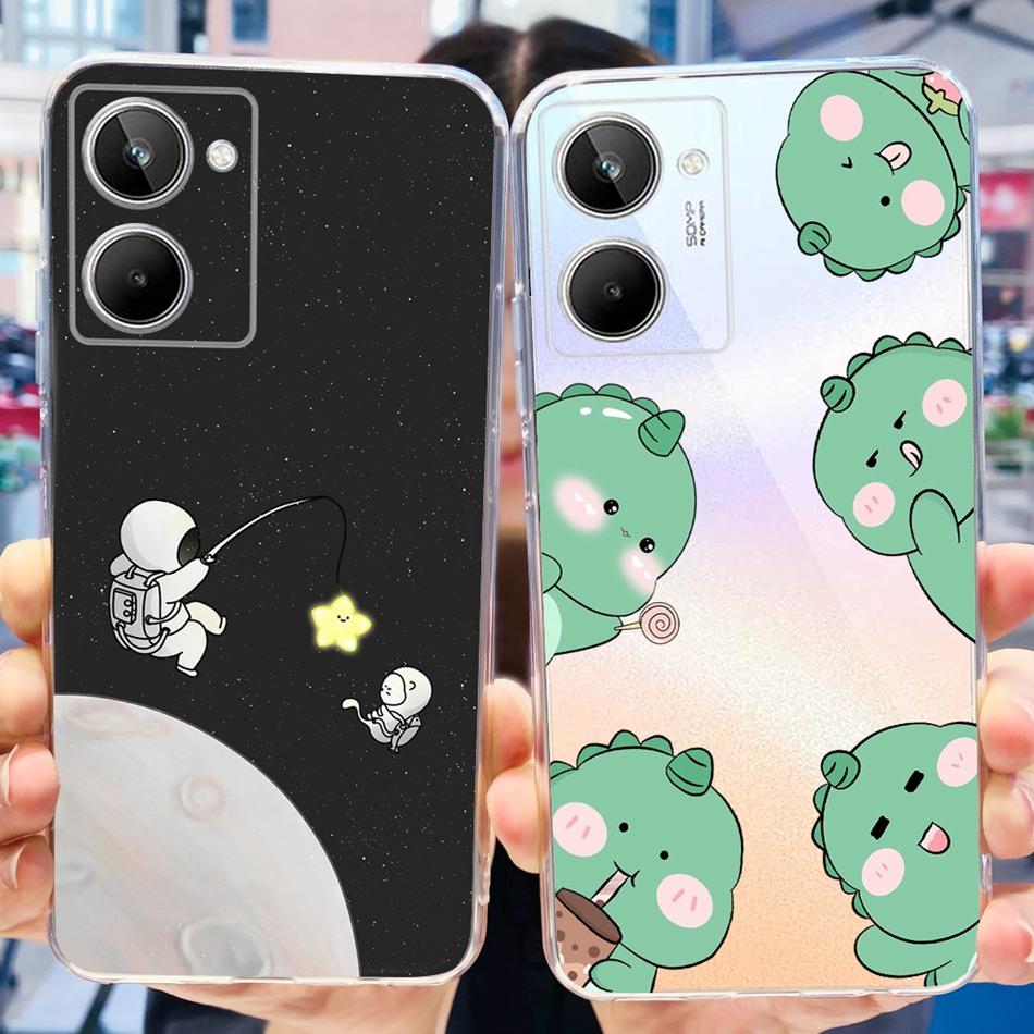 Cute Flower Cat Painted Case For Realme 10 / Realme 10 Pro / Realme 10 Pro+ Soft Silicone TPU Cover For Realme10 4G 10Pro Plus