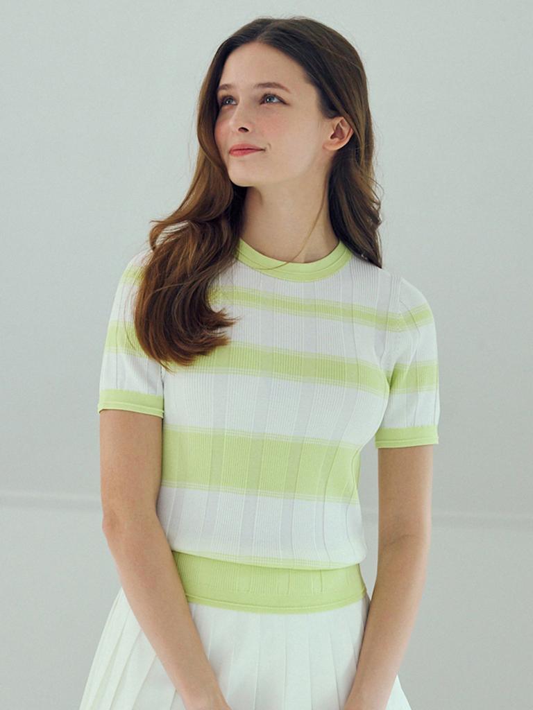 LORDLOAR Slim Ribbed Knit Yellow