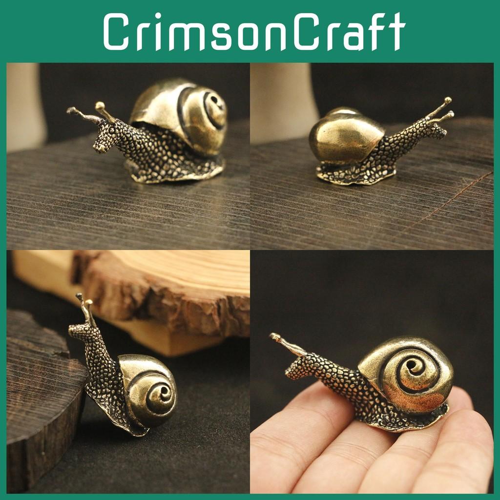 Brass Snail Solid Ornaments Tea Pet Vintage Copper Simulation Decorations Toy