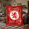 Middlesbrough Theme Fleece Blanket Cozy Soft Plush Blanket For Bedroom Couch Travel