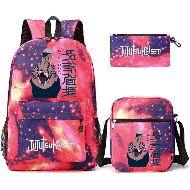 3 teile/satz Anime Rucksack für Jungen Mädchen Leichte Taschen Hildren Schul Student Kawaii Rucksack Zurück Zu Schule
