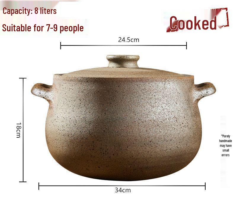 Naijiang Traditional Black Clay Stew Pot