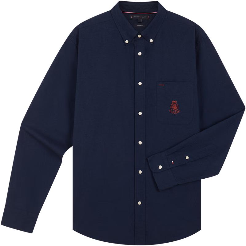 

Tommy Hilfiger Unisex Brushed Oxford Embroidered Long-Sleeve Shirt L
