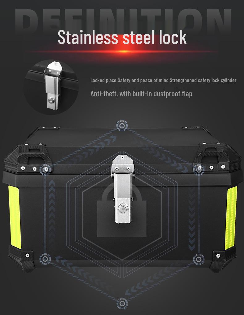 Universal Oversized Motorcycle Tail Box - Large Capacity Double Toolbox for Electric Vehicles